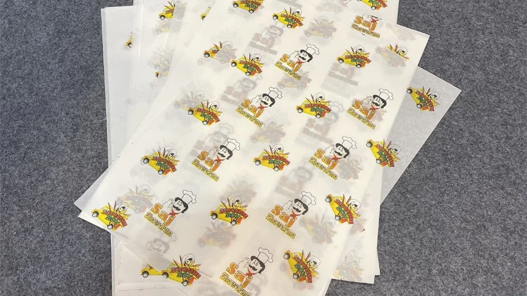 Roll-to-roll printing process using food-grade water-based inks