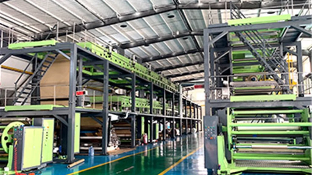 Aluminum foil product on manufacturing line