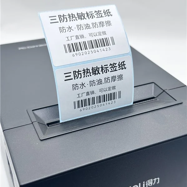 Industrial direct thermal printer loading label rolls