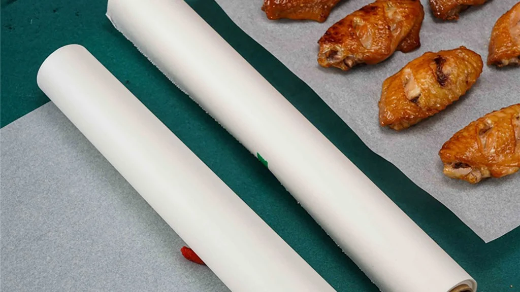 Bulk packaging of non-stick air fryer disposable parchment paper liners for global retail distribution