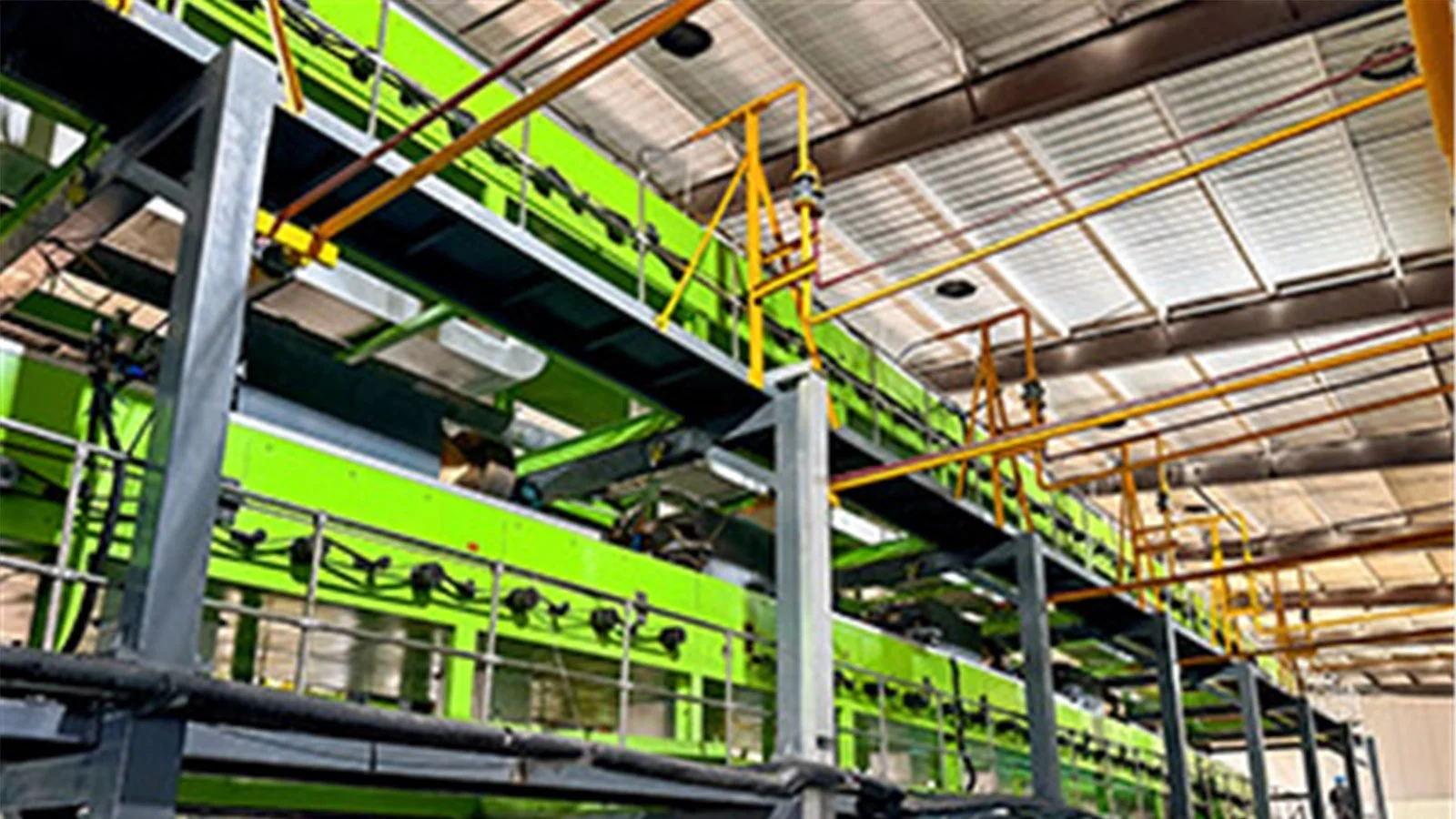 Specialty paper manufacturing and industrial packaging production lines at Greenlano factory